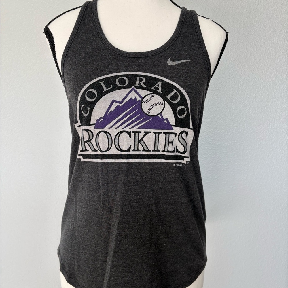 Nike Dark Gray and Purple Women's Tank Top